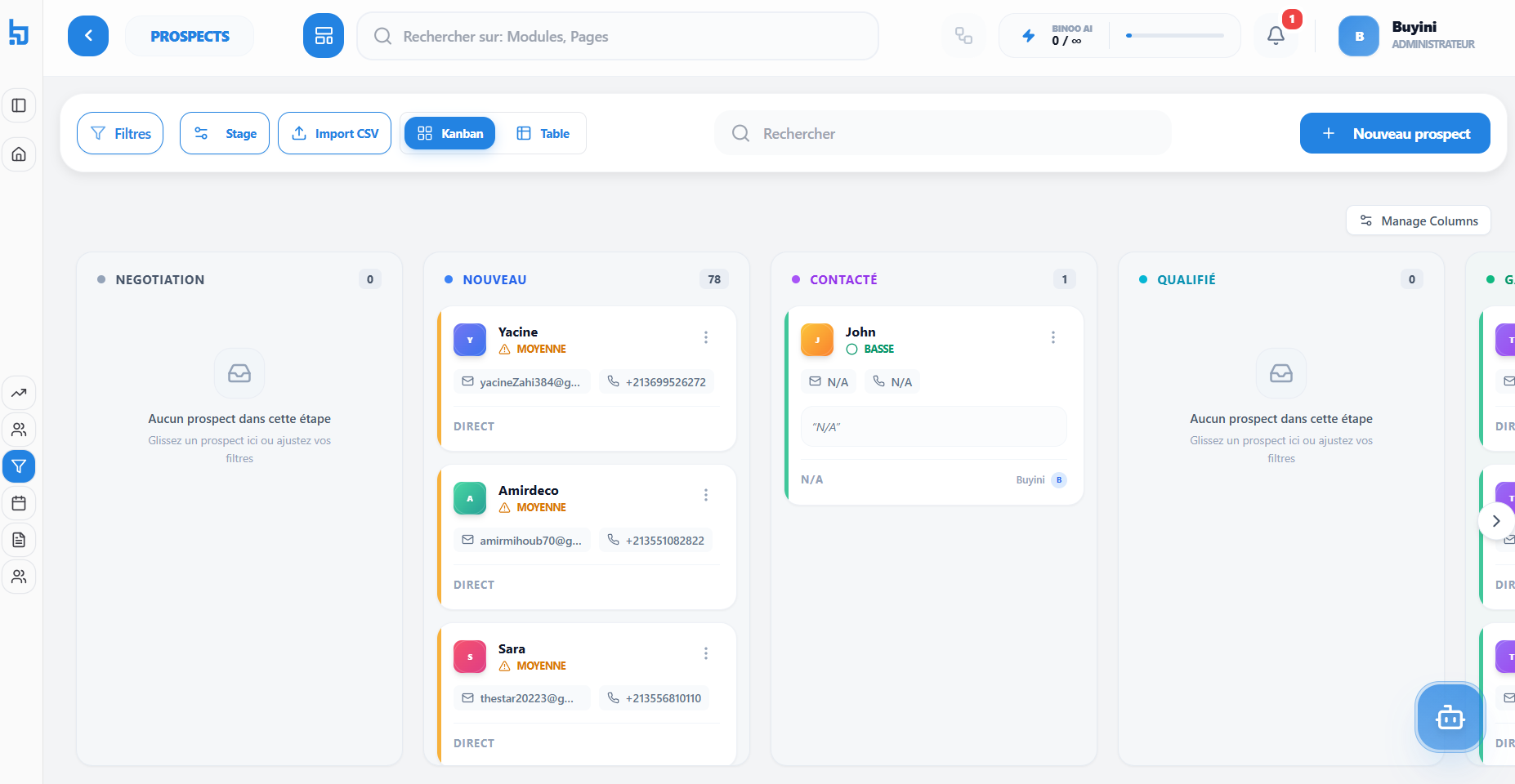 CRM Kanban