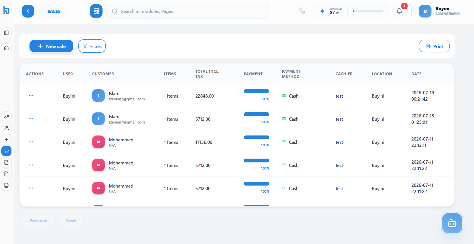 Sales & Invoicing